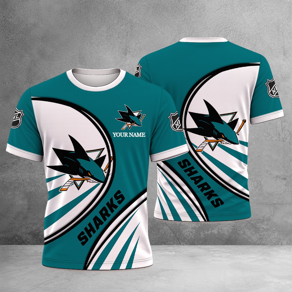 LIMITED EDITION - NEW CUSTOMIZED NHL32 SJS SAN JOSE SHARKS T-SHIRT, POLO SHIRT, ZIP POLO SHIRT, SWEATSHIRT, HOODIE & ZIP HOODIE
