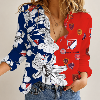 [FAN EXCLUSIVE] NEW CUSTOMIZED MLS32 SOA MLS ALL TEAM WOMEN CASUAL SHIRT