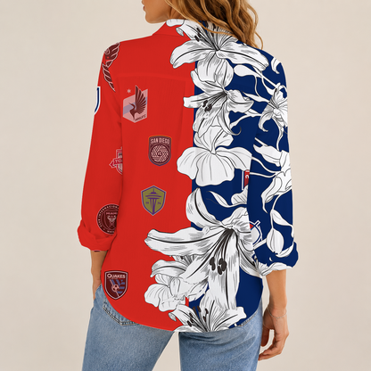 [FAN EXCLUSIVE] NEW CUSTOMIZED MLS32 SOA MLS ALL TEAM WOMEN CASUAL SHIRT