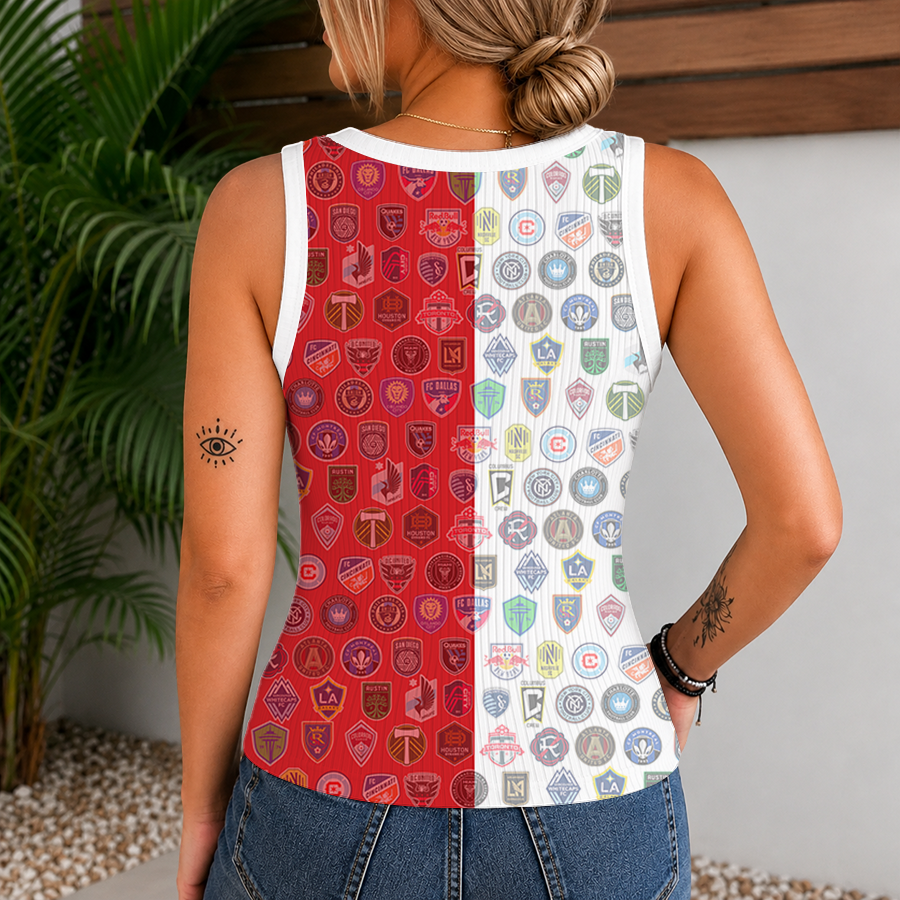 [FAN EXCLUSIVE] NEW CUSTOMIZED MLS32 SOA MLS ALL TEAM V-NECK TANK TOP