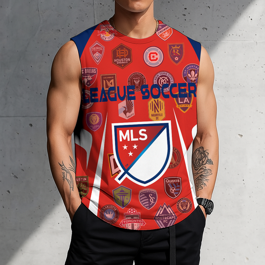 LIMITED EDITION - NEW CUSTOMIZED MLS32 MLS ALL TEAMS TANK TOP & GYM SHIRT