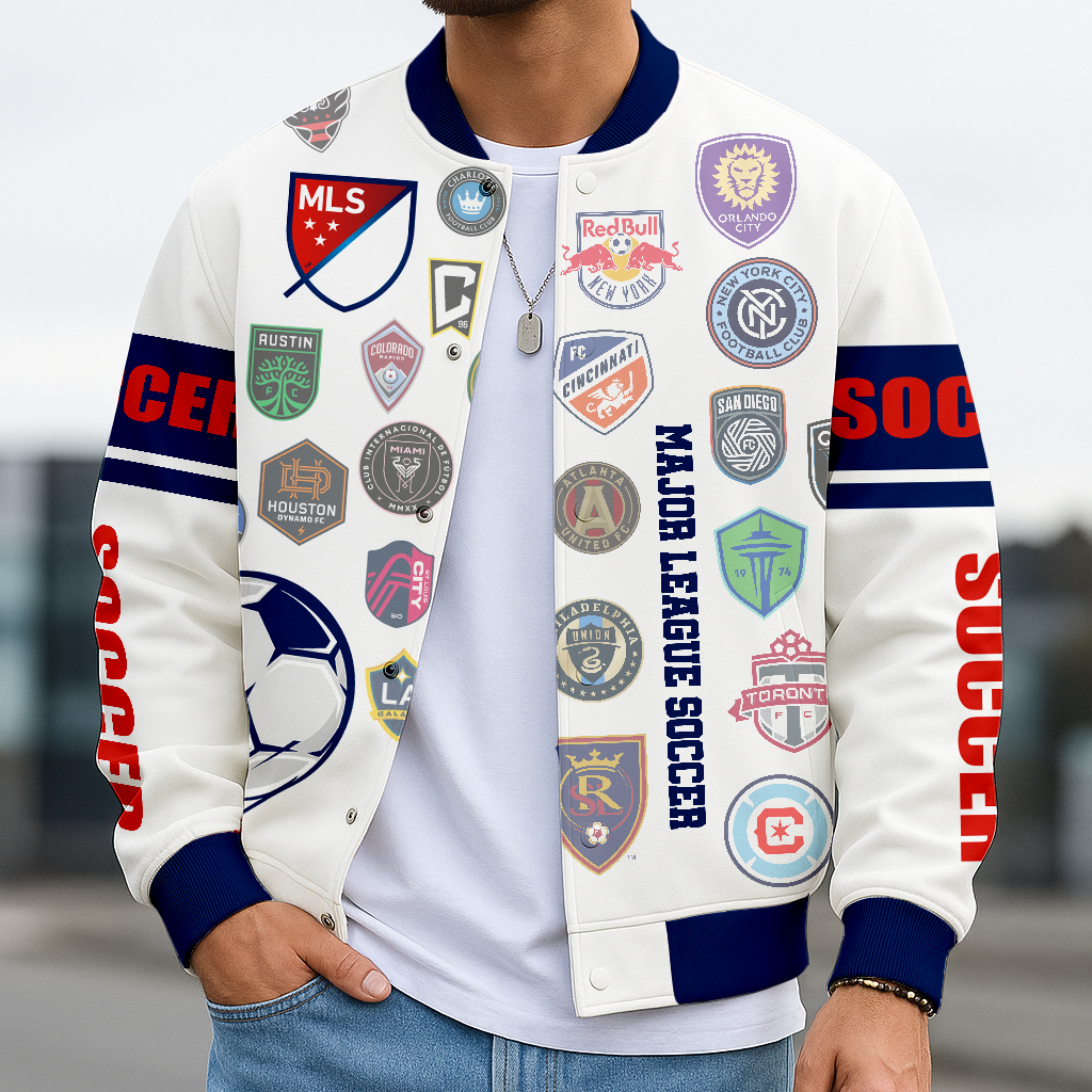 TOP SELLING - NEW CUSTOMIZED MLS32 MLS ALL TEAMS SATIN VARSITY & BASEBALL JACKET