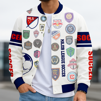 TOP SELLING - NEW CUSTOMIZED MLS32 MLS ALL TEAMS SATIN VARSITY & BASEBALL JACKET