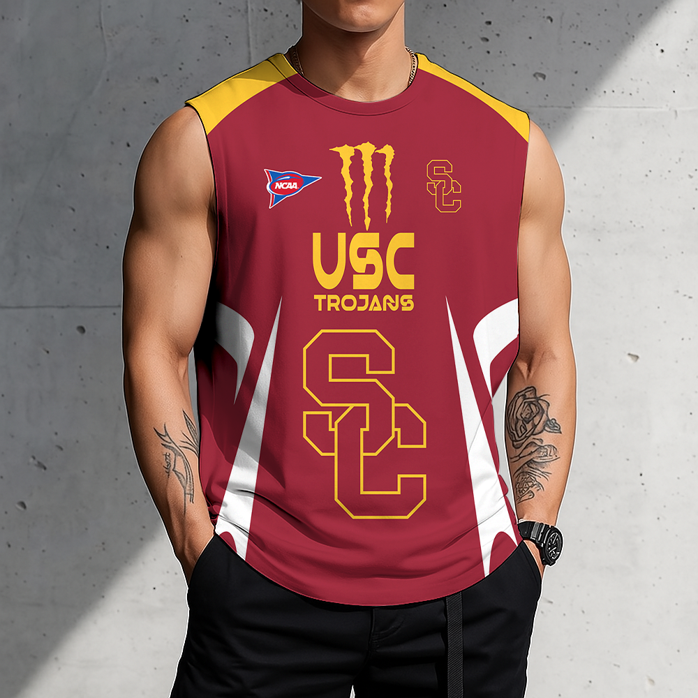 LIMITED DROP - NEW CUSTOMIZED | NCAA FBS32 USC USC TROJANS MEN'S GYM SHIRT