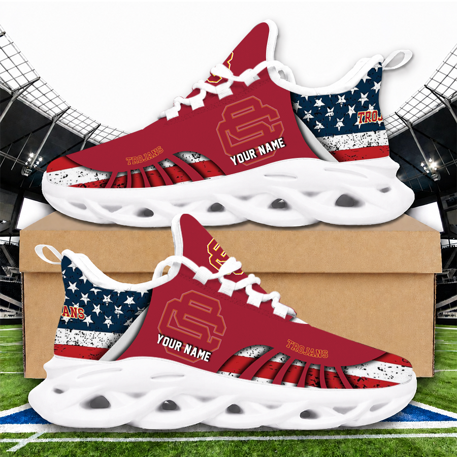 [FAN FAVORITE] NEW CUSTOMIZED NCAA FBS32 USC USC TROJANS CLUNKY SNEAKERS