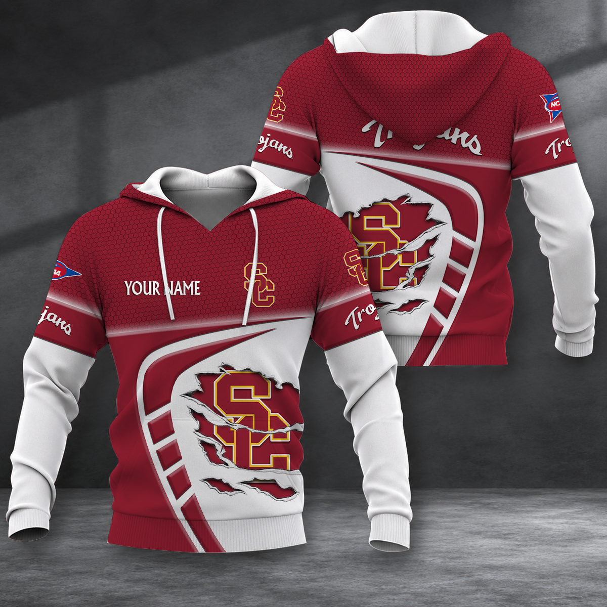 ELITE EDITION - NEW CUSTOMIZED NCAA FBS32 USC USC TROJANS HOODIE, ZIP HOODIE, T-SHIRT, POLO SHIRT, ZIP POLO SHIRT & SWEATSHIRT
