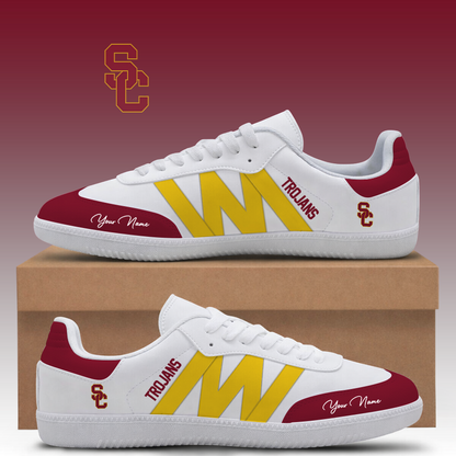 [FAN FAVORITE] NEW CUSTOMIZED NCAA FBS32 USC USC TROJANS CLASSIC SNEAKERS