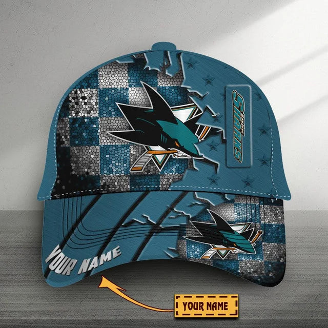 VIRAL EDITON - NEW CUSTOMIZED NHL32 SJS SAN JOSE SHARKS CLASSIC CAP