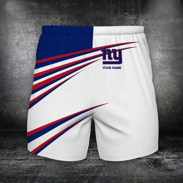 VIRAL EDITION - NEW CUSTOMIZED NFL32 NYG NEW YORK GIANTS POLO, T-SHIRT & SHORT PANTS SET