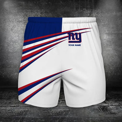 VIRAL EDITION - NEW CUSTOMIZED NFL32 NYG NEW YORK GIANTS POLO, T-SHIRT & SHORT PANTS SET