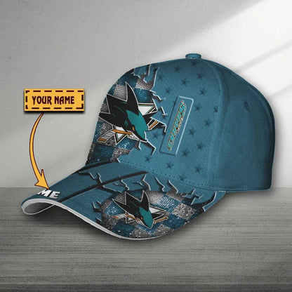 VIRAL EDITON - NEW CUSTOMIZED NHL32 SJS SAN JOSE SHARKS CLASSIC CAP