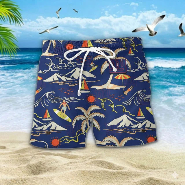 VIRAL EDITION  - NEW CUSTOMIZED NFL32 NYG NEW YORK GIANTS UNISEX INDEPENDENCE DAY HAWAIIAN SHIRT & SHORTS SET