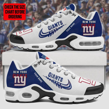 LIMITED EDITION - NEW CUSTOMIZED NFL32 NYG NEW YORK GIANTS AIR MAX PLUS SNEAKERS