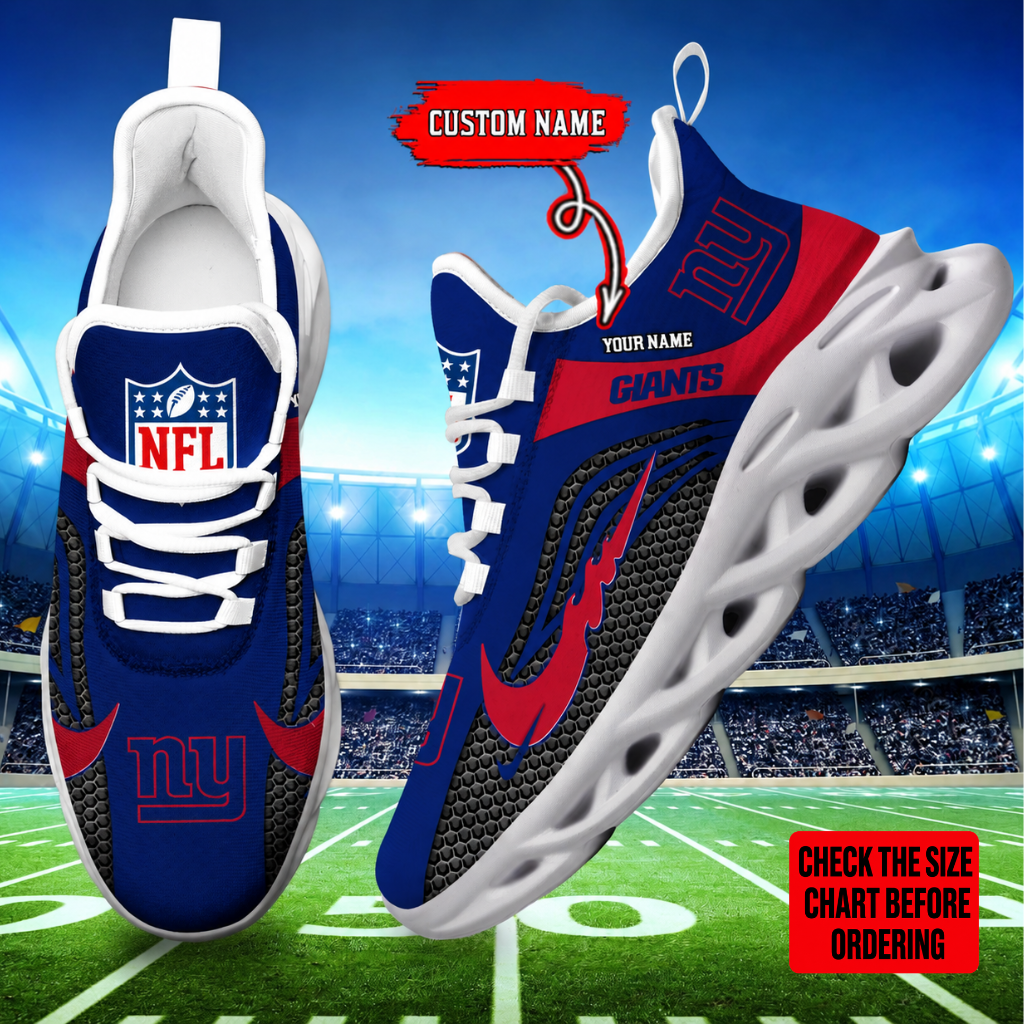 [SPECIAL OFFER] NEW CUSTOMIZED NFL32 NYG NEW YORK GIANTS UNISEX CLUNKY SNEAKERS