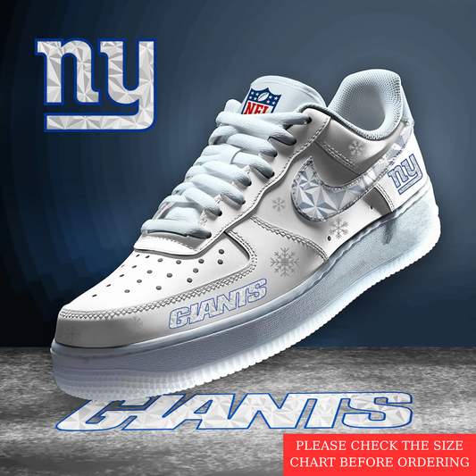 LIMITED EDITION - NEW CUSTOMIZED NFL32 NYG NEW YORK GIANTS AF1 SHOES