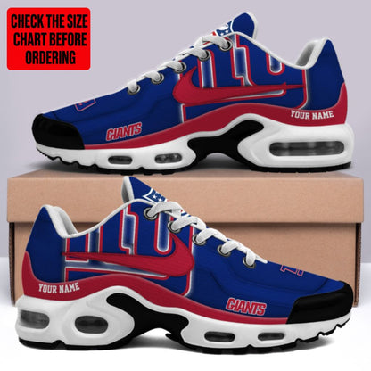 LIMITED EDITION - NEW CUSTOMIZED NFL32 NYG NEW YORK GIANTS AIR MAX PLUS SNEAKERS