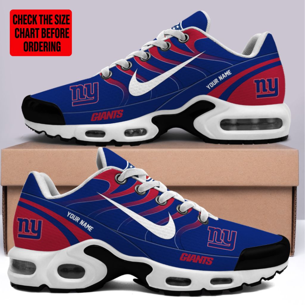 [SPECIAL OFFER] NEW CUSTOMIZED NFL32 NYG NEW YORK GIANTS AIR MAX PLUS SNEAKERS
