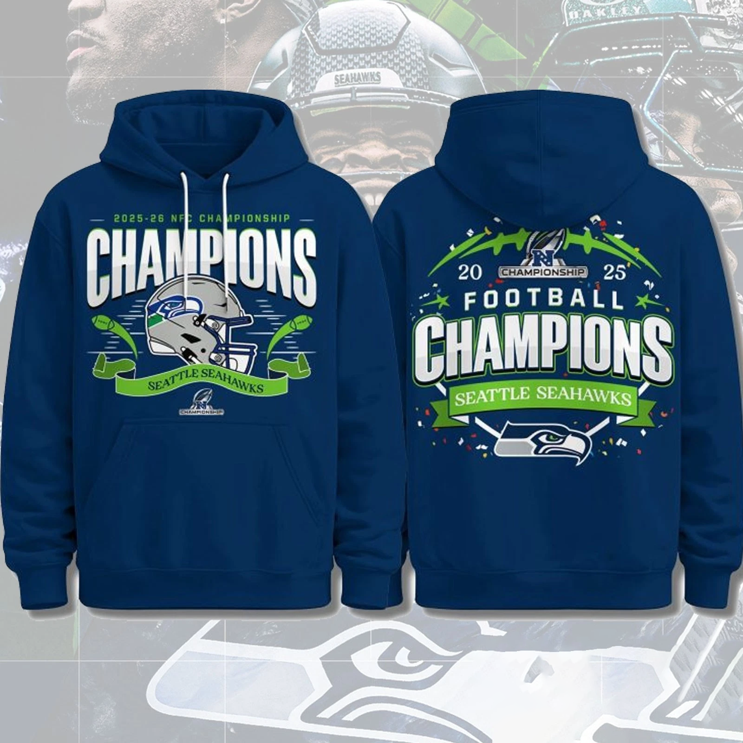 LIMITED EDITION - NEW CUSTOMIZED NFL06 SSH SEATTLE SEAHAWKS UNISEX T-SHIRT, POLO, HOODIE & JACKETS