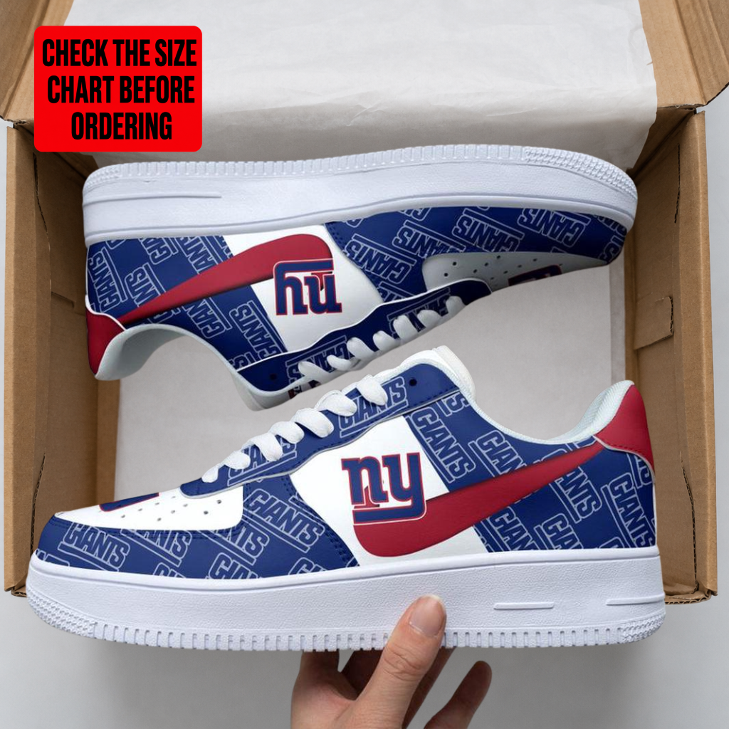 [SPECIAL OFFER] NEW CUSTOMIZED NFL32 NYG NEW YORK GIANTS AF1 SHOES