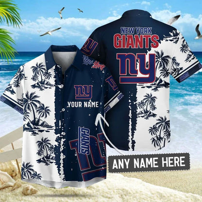 LIMITED EDITION - NEW CUSTOMIZED NFL32 NYG NEW YORK GIANTS UNISEX HAWAIIAN SHIRT & SHORTS SET
