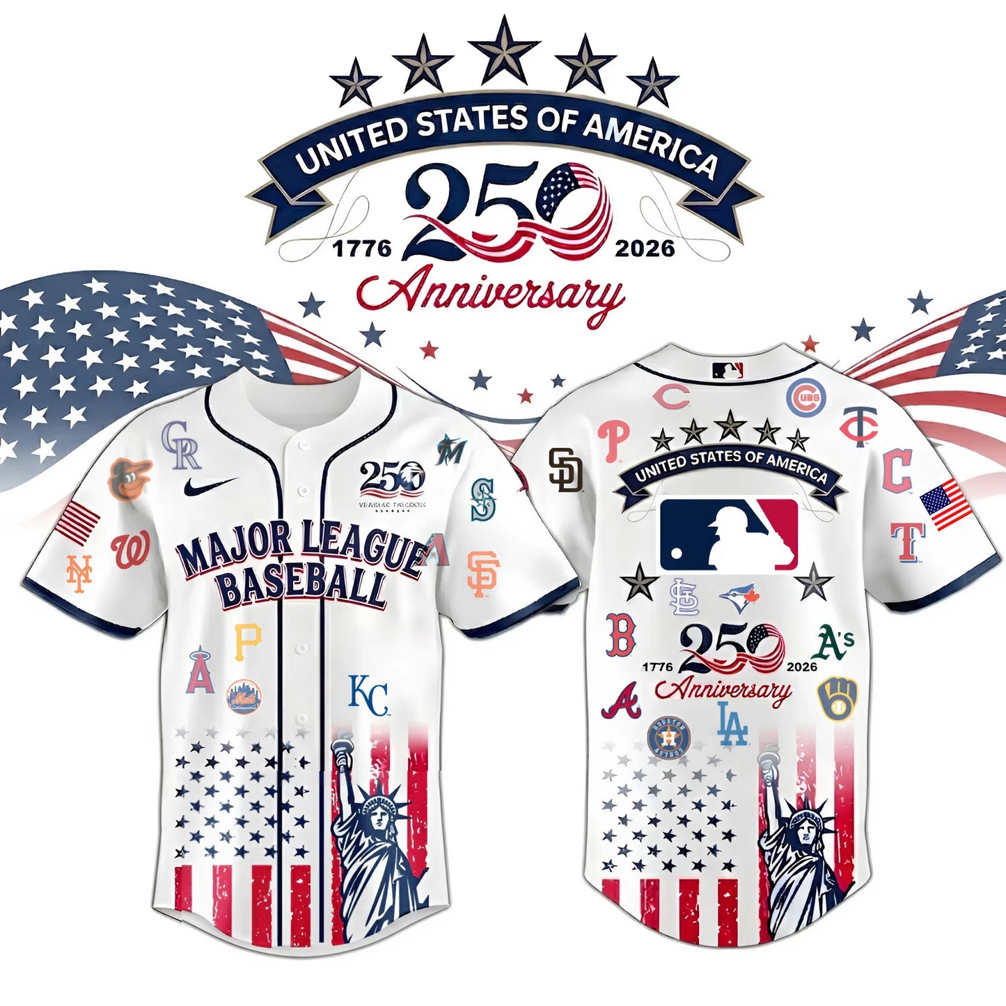 LIMITED EDITION - NEW CUSTOMIZED MLB32 MLB ALL TEAMS BASEBALL JERSEY
