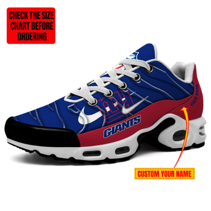 [SPECIAL OFFER] NEW CUSTOMIZED NFL32 NYG NEW YORK GIANTS AIR MAX PLUS SNEAKERS
