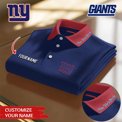 LIMITED EDITION - NEW CUSTOMIZED NFL32 NYG NEW YORK GIANTS POLO SHIRT