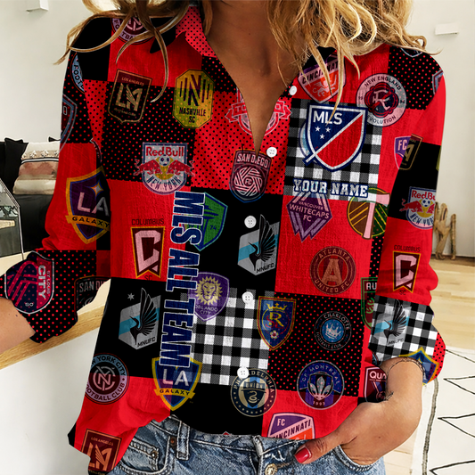 LIMITED EDITION - NEW CUSTOMIZED MLS32 MLS ALL TEAMS  WOMEN CASUAL SHIRT
