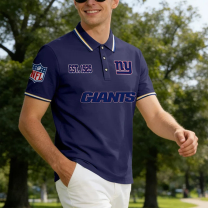 [SPECIAL OFFER] NEW CUSTOMIZED NFL32 NYG NEW YORK GIANTS POLO SHIRT