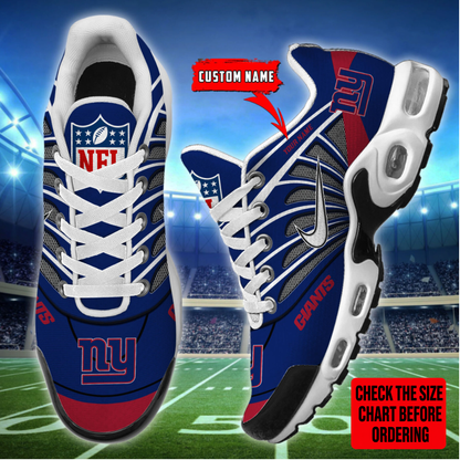[SPECIAL OFFER] NEW CUSTOMIZED NFL32 NYG NEW YORK GIANTS AIR MAX PLUS SNEAKERS