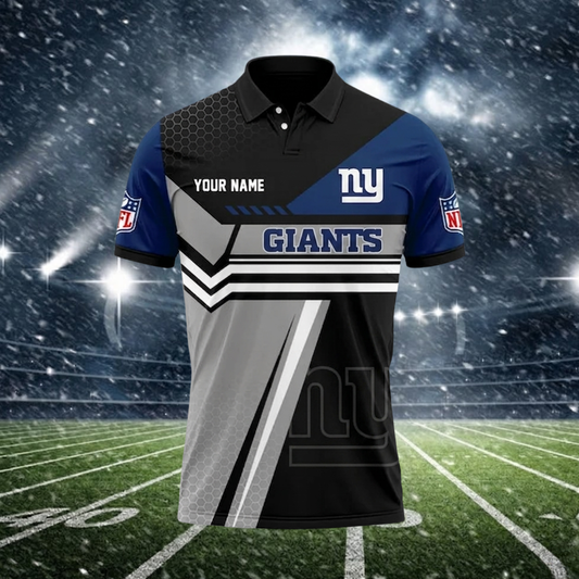 LIMITED EDITION - NEW CUSTOMIZED NFL32 NYG NEW YORK GIANTS POLO SHIRT