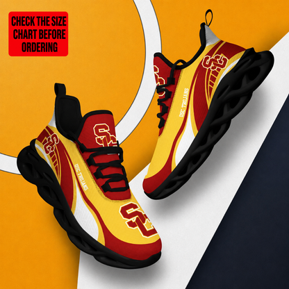 LIMITED EDITION - NEW CUSTOMIZED NCAA FBS32 USC USC TROJANS CLUNKY SNEAKERS