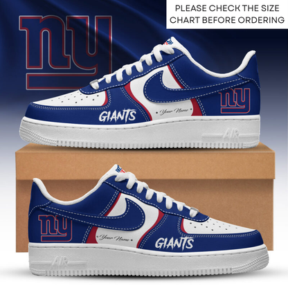 LIMITED EDITION - NEW CUSTOMIZED NFL32 NYG NEW YORK GIANTS AF1 SHOES