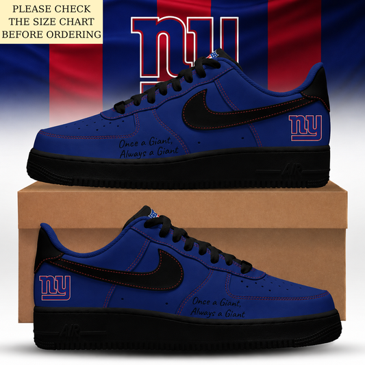 LIMITED EDITION - NEW CUSTOMIZED NFL32 NYG NEW YORK GIANTS AF1 SHOES