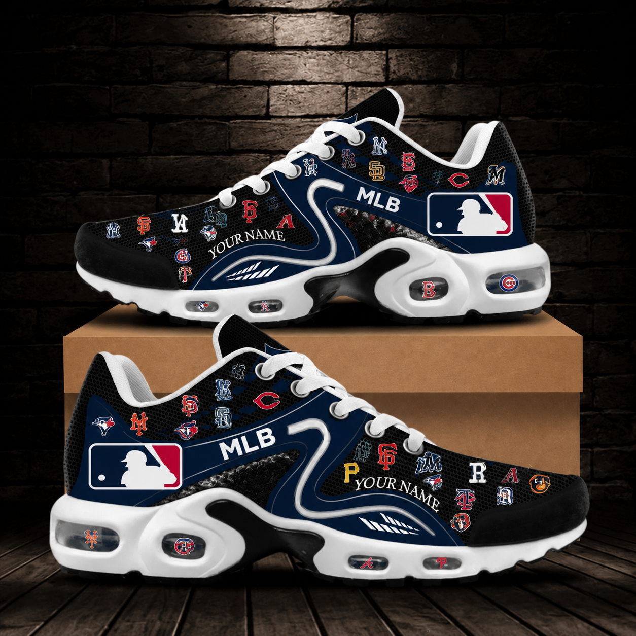 LIMITED EDITION - NEW CUSTOMIZED MLB32 ALL TEAMS AIR MAX PLUS SNEAKERS