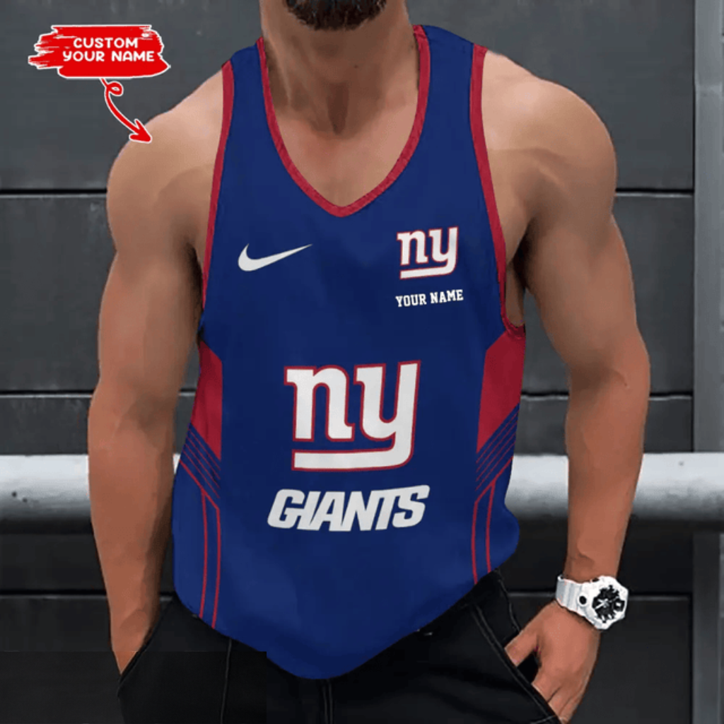 [SPECIAL OFFER] NEW CUSTOMIZED NFL32 NYG NEW YORK GIANTS UNISEX TANK TOP