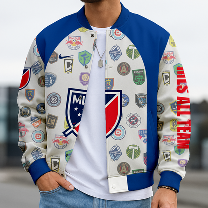 LIMITED EDITION - NEW CUSTOMIZED MLS32 MLS ALL TEAMS SATIN VARSITY & BASEBALL JACKET
