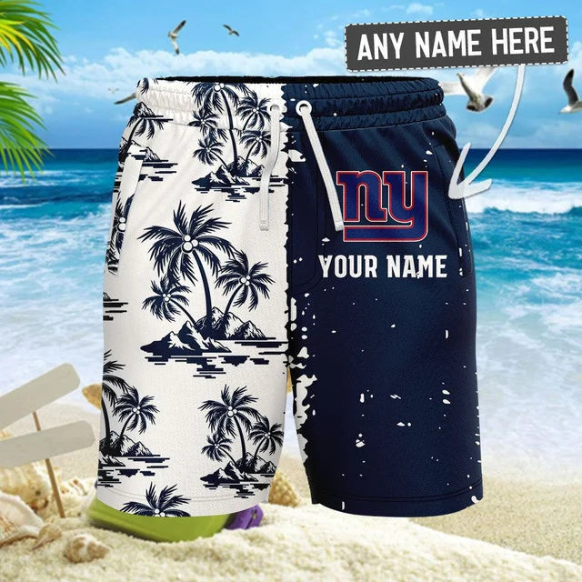 LIMITED EDITION - NEW CUSTOMIZED NFL32 NYG NEW YORK GIANTS UNISEX HAWAIIAN SHIRT & SHORTS SET