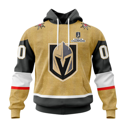 LIMITED EDITION - NEW CUSTOMIZED NHL04 VGK VEGAS GOLDEN KNIGHTS COMBO HOODIE & LONGPANTS