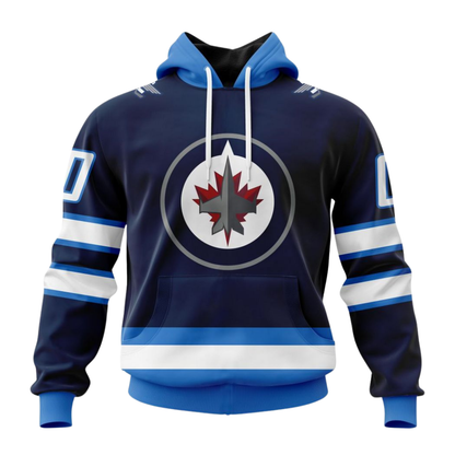 LIMITED EDITION - NEW CUSTOMIZED NHL21 WPJ WINNIPEG JETS COMBO HOODIE & LONGPANTS
