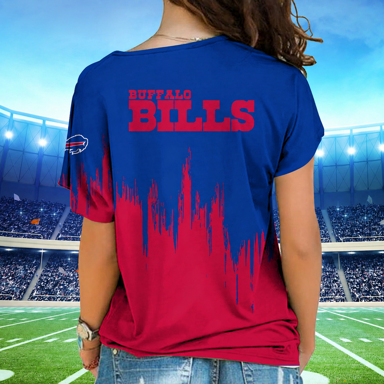 [SPECIAL OFFER] NEW CUSTOMIZED NFL03 BFB BUFFALO BILLS SHOULDER SHIRT