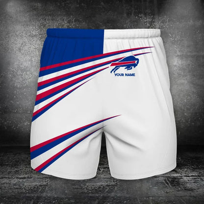 VIRAL EDITION - NEW CUSTOMIZED NFL03 BFB BUFFALO BILLS POLO, T-SHIRT & SHORT PANTS SET