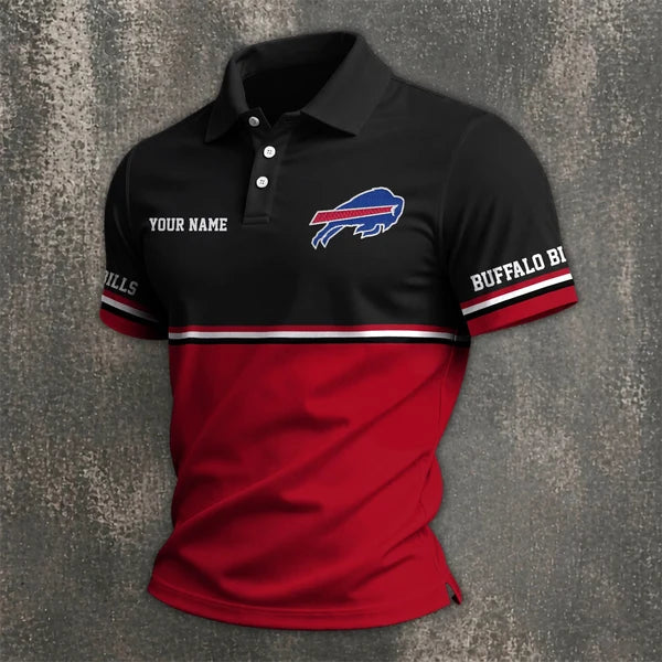 [SPECIAL OFFER] NEW CUSTOMIZED NFL03 BFB BUFFALO BILLS POLO SHIRT