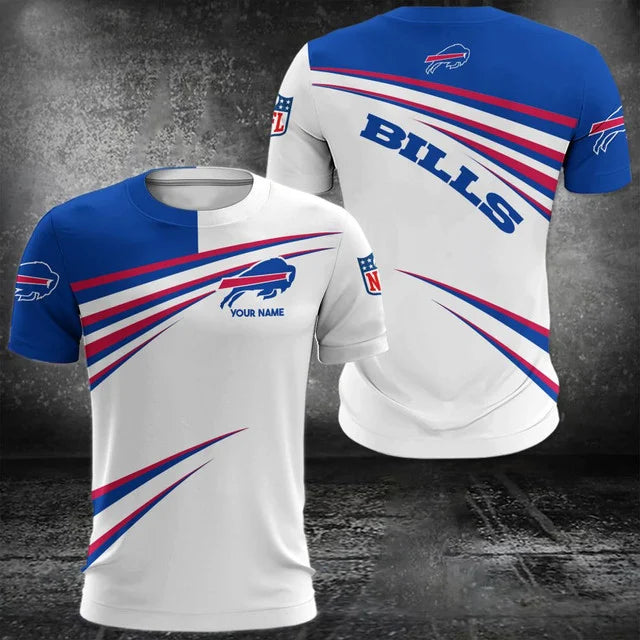VIRAL EDITION - NEW CUSTOMIZED NFL03 BFB BUFFALO BILLS POLO, T-SHIRT & SHORT PANTS SET