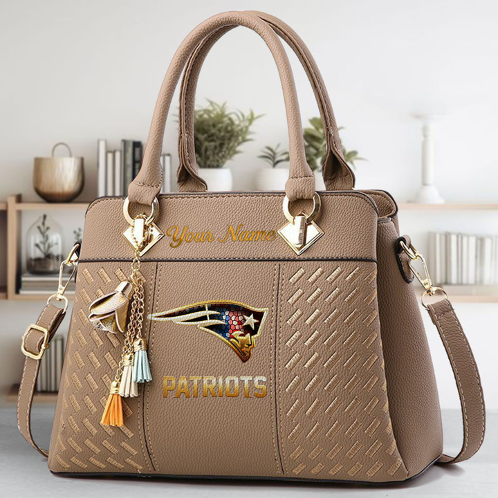 LIMITED EDITION - NEW CUSTOMIZED NFL27 NEP NEW ENGLAND PATRIOTS LUXURY HANDBAG IN MULTIPLE COLORS
