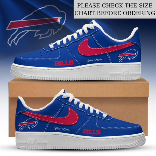 LIMITED EDITION - NEW CUSTOMIZED NFL03 BFB BUFFALO BILLS AF1 SHOES