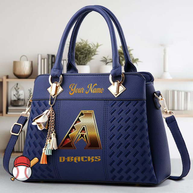 LIMITED EDITION - NEW CUSTOMIZED MLB07 ADS ARIZONA DIAMONDBACKS ZIP HANDBAG MULTICOLOR