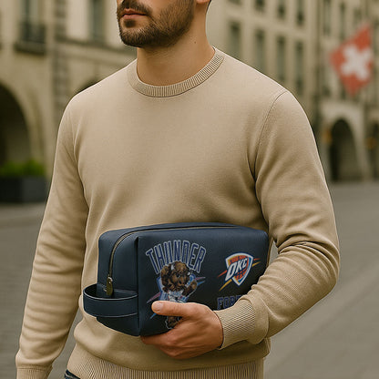 Oklahoma City Thunder Leather Toiletry Bag