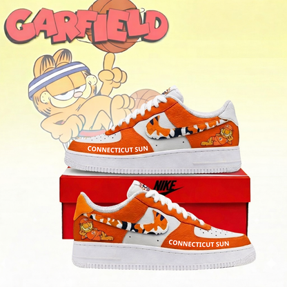 POPULAR NOW - NEW CUSTOMIZED WNBA03 CTS CONNECTICUT SUN x GARFIELD AF1 SNEAKERS