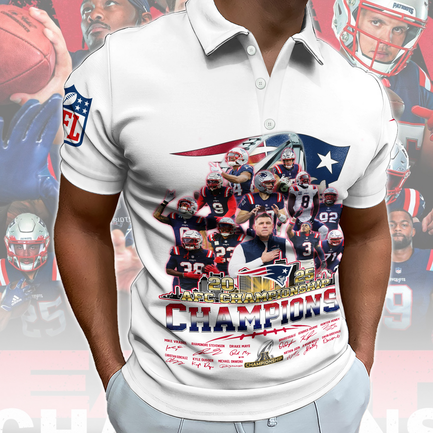 LIMITED EDITION - NEW CUSTOMIZED NFL27 NEP NEW ENGLAND PATRIOTS UNISEX T-SHIRT, POLO, HOODIE & JACKETS